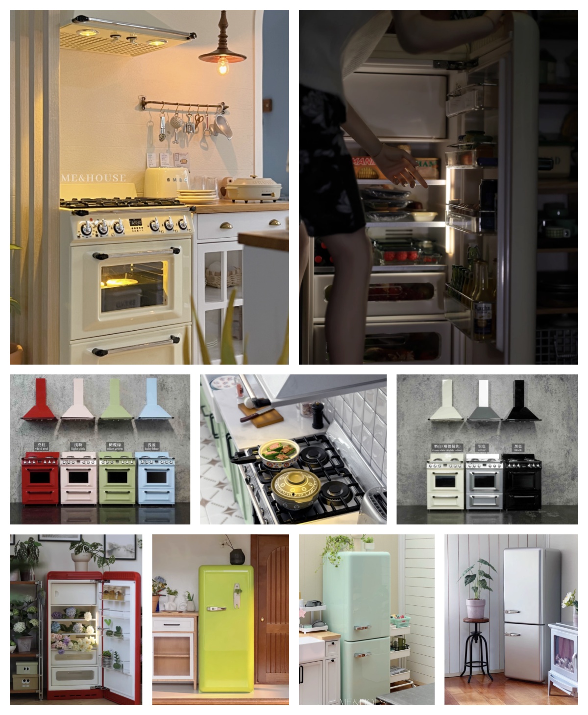 Miniature Baking Kitchen - 1/6 nowoczesne miniaturowe meble kuchenne Blythe/BJD
