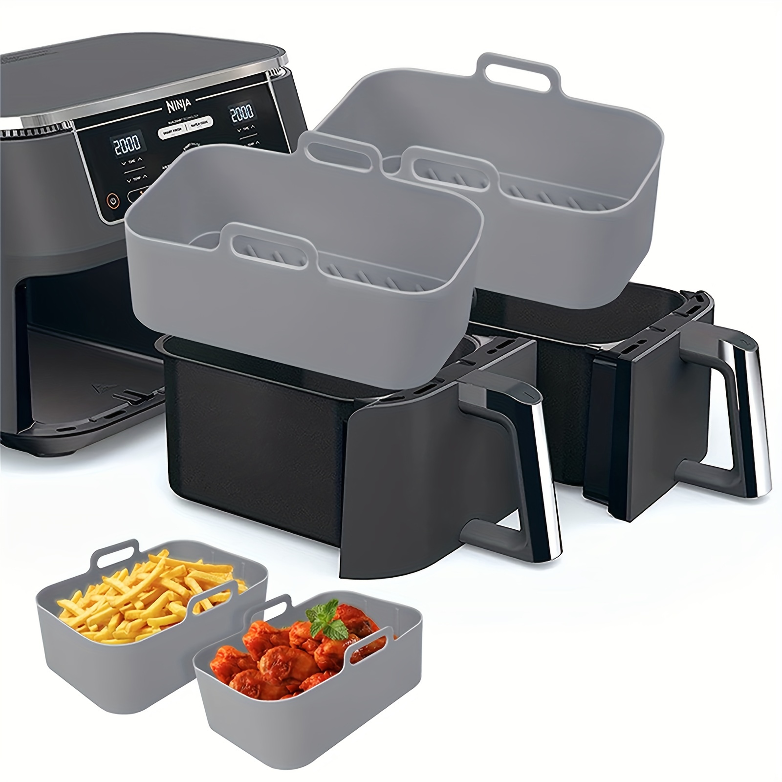 Kitchen Baking Oven - 1/2Pcs Frytkownica powietrzna Taca silikonowa Wielokrotnego
