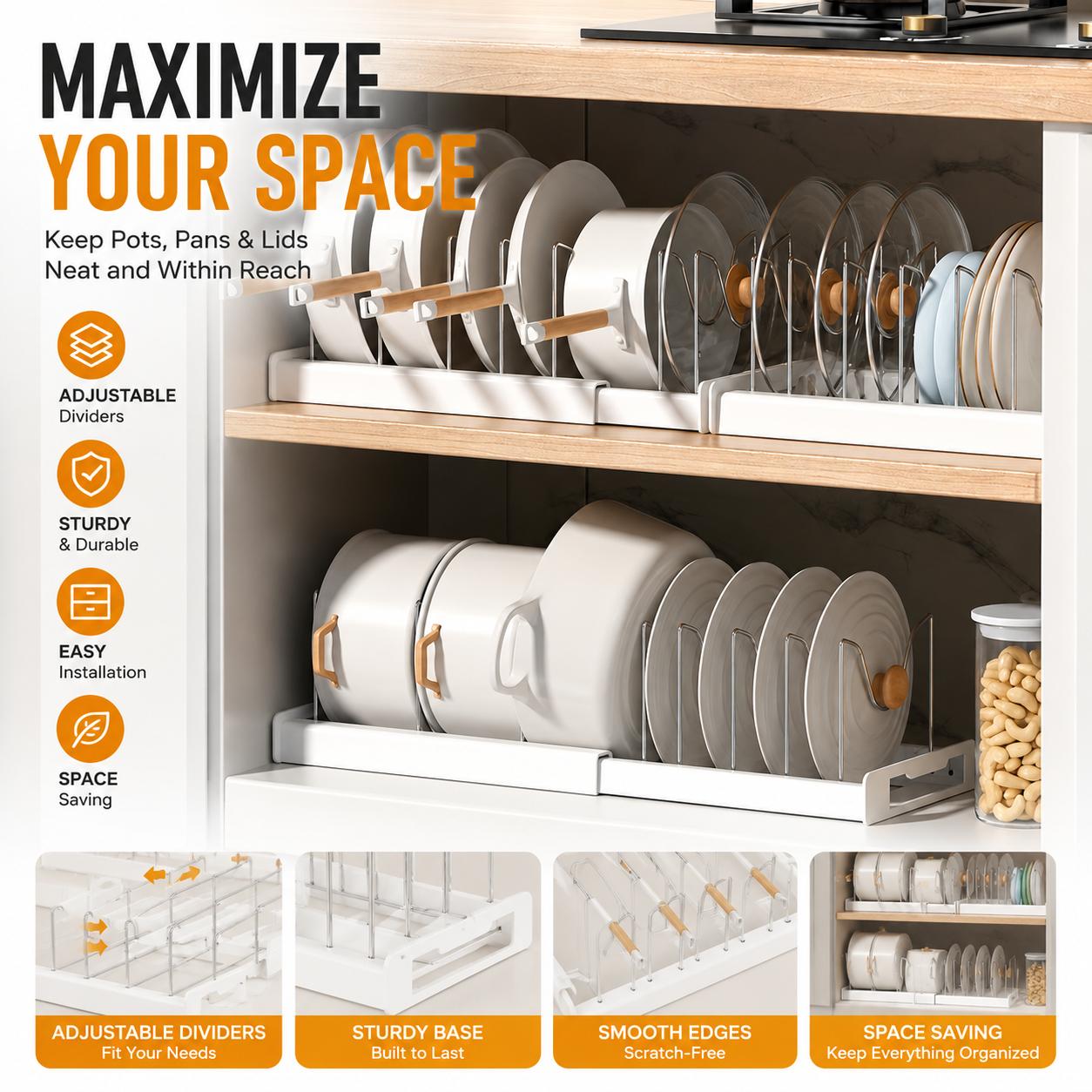 Organizer do garnków i patelni – Kitchen Baking Drawer recenzja i cena