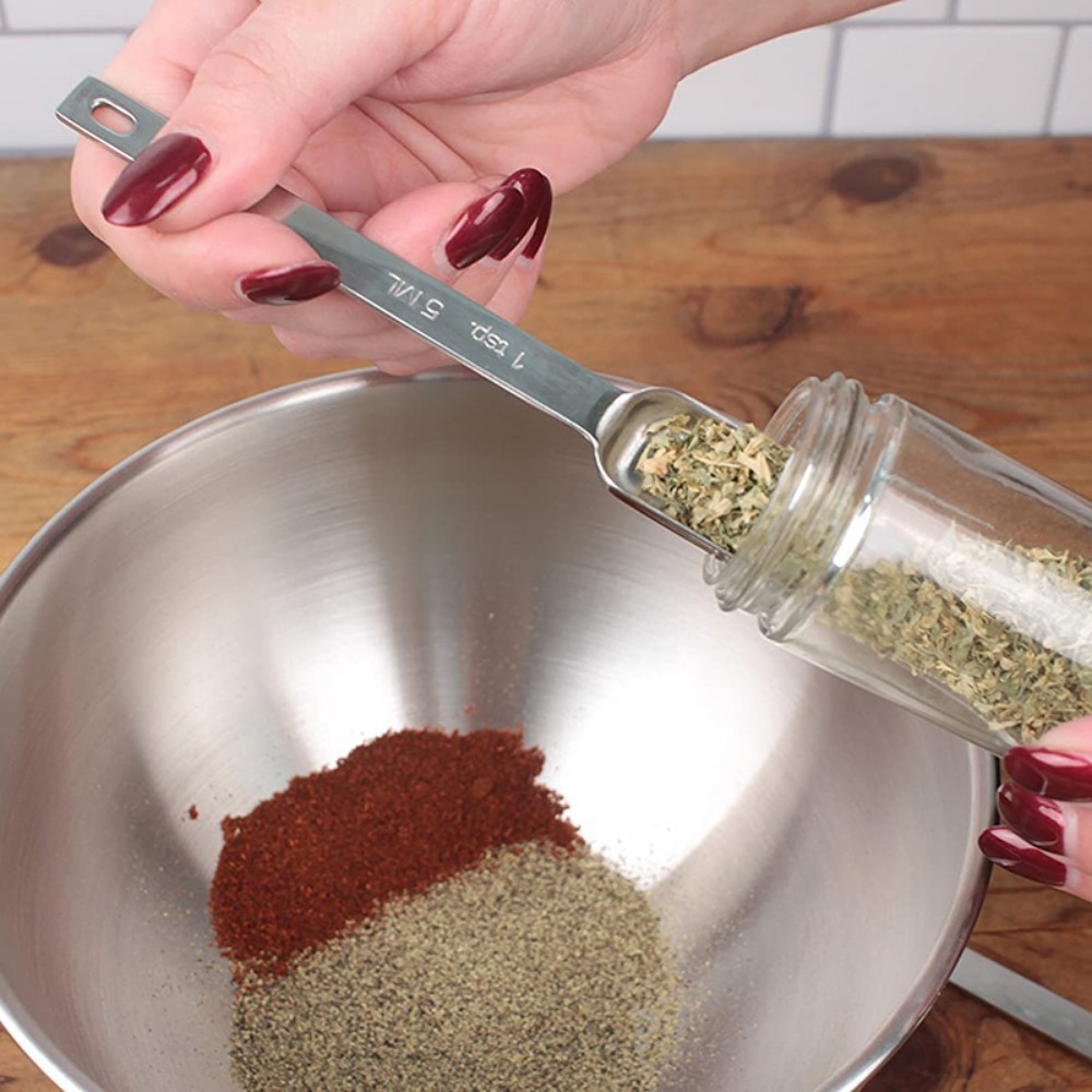 6 szt. Łyżki miarowe ze stali  – Baking Powder Kitchen recenzja i cena